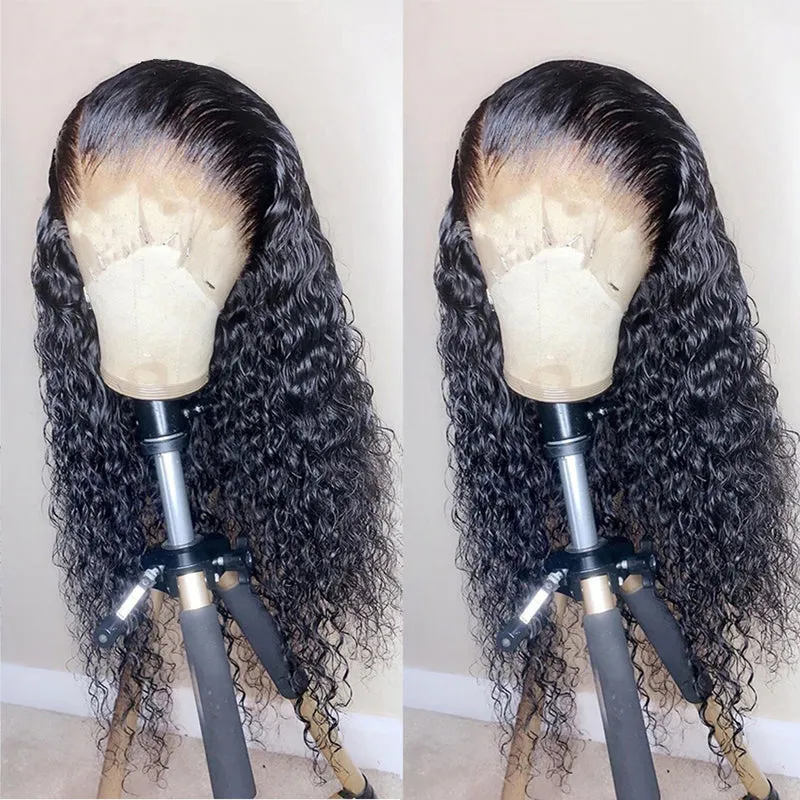 13X4 13X6 HD LACE FRONTAL WIG BRAZILIAN CURLY NATURAL COLOR BURMESE HUMAN HAIR