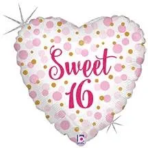 18" Sweet 16 Glitter