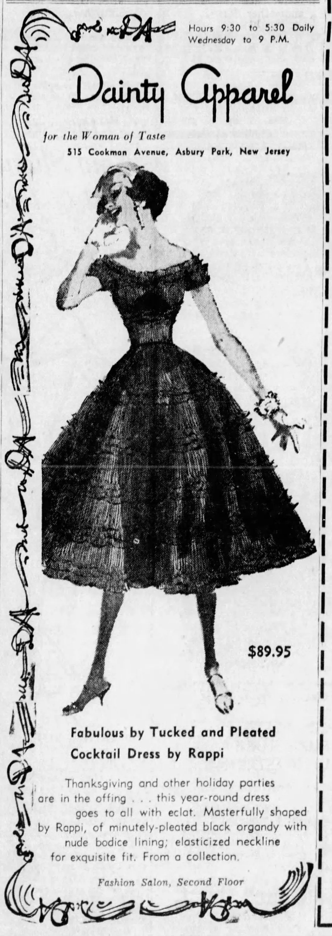1950s RAPPI silk STRAPLESS organdy dress xs | new spring summer