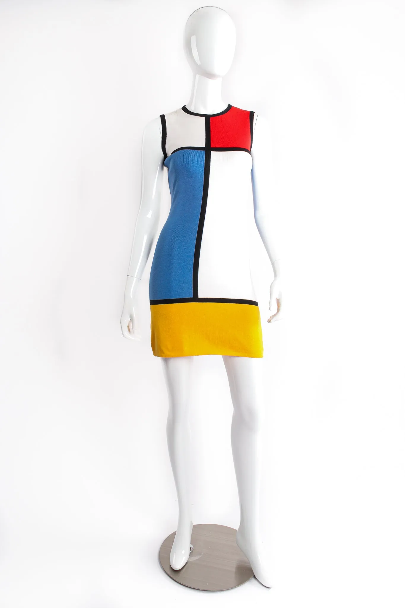 1997 S/S Mondrian Knit Sheath Dress