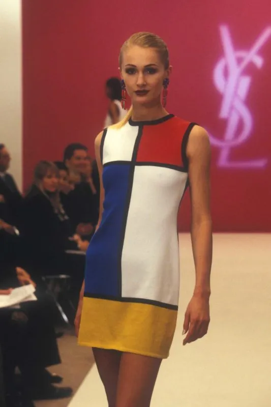 1997 S/S Mondrian Knit Sheath Dress