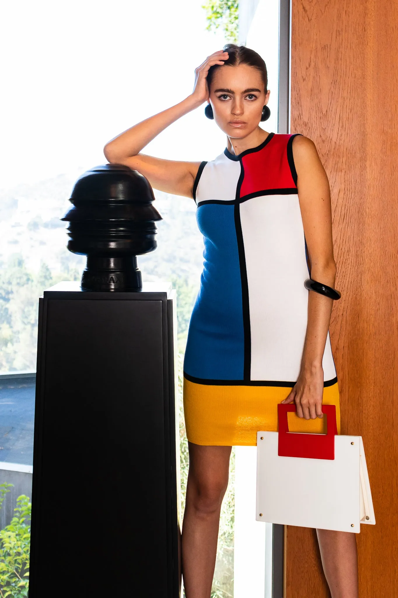 1997 S/S Mondrian Knit Sheath Dress
