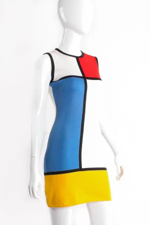 1997 S/S Mondrian Knit Sheath Dress