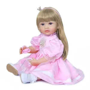 22-Inch Reborn Toddler Girl Doll - Princess in Pink Dress