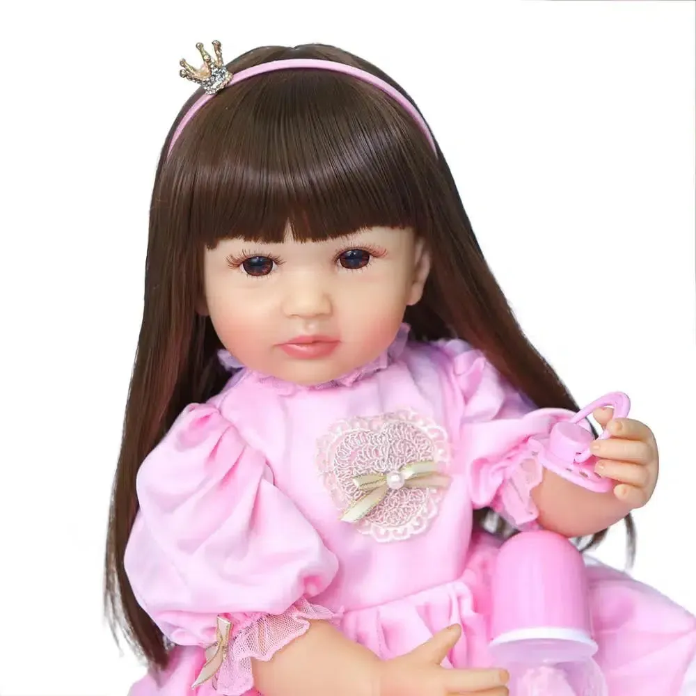 22-Inch Reborn Toddler Girl Doll - Princess in Pink Dress