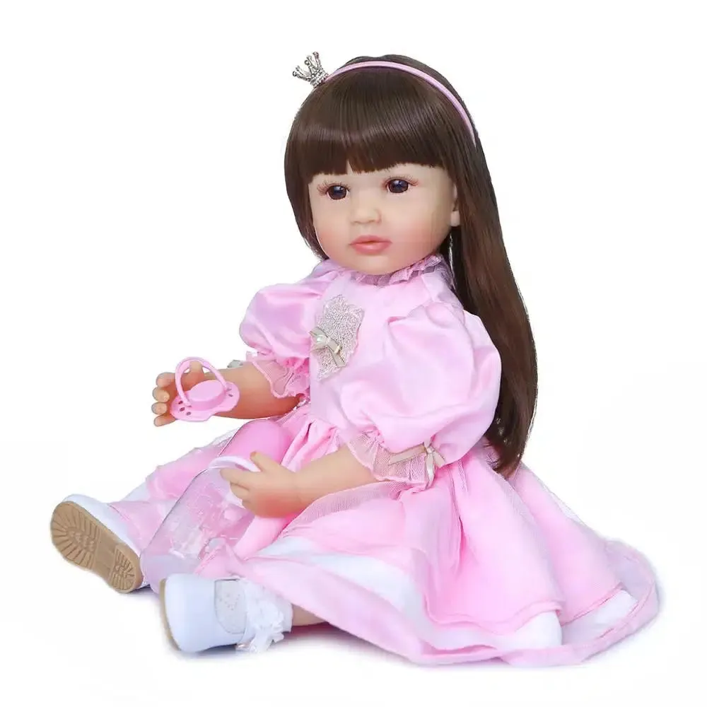 22-Inch Reborn Toddler Girl Doll - Princess in Pink Dress