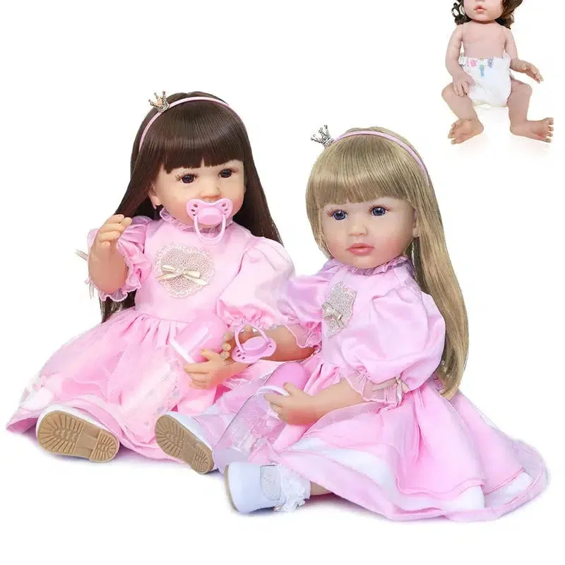 22-Inch Reborn Toddler Girl Doll - Princess in Pink Dress