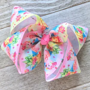 4" Flamingo Boutique Ribbon Hair Bow