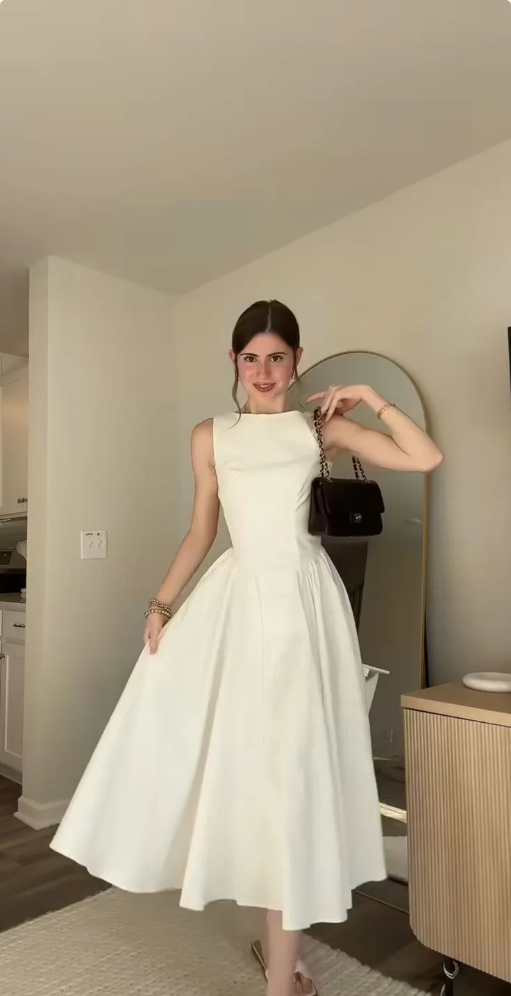 A Line Sleeveless Prom Dress Evening Party Gowns    fg7425