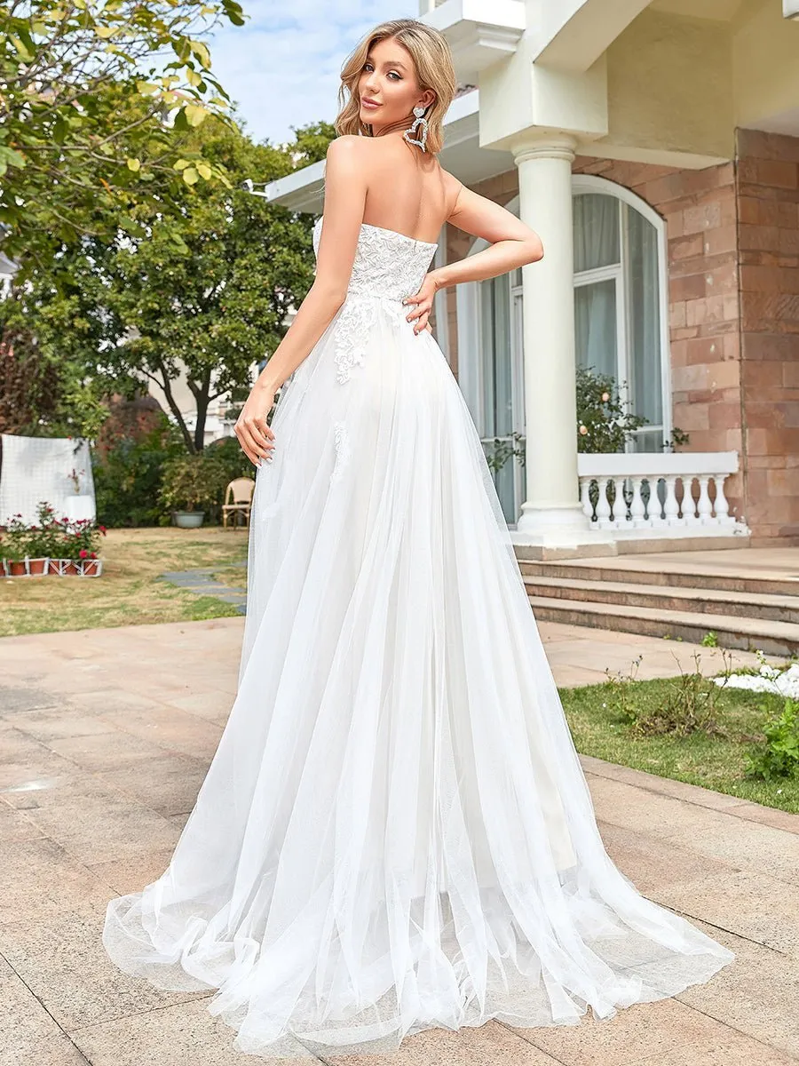 Abby strapless nude and ivory wedding gown s8 Express NZ wide