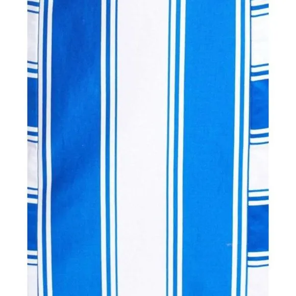 Adrianna Papell Women's Blue Stripe Print Cotton Dress