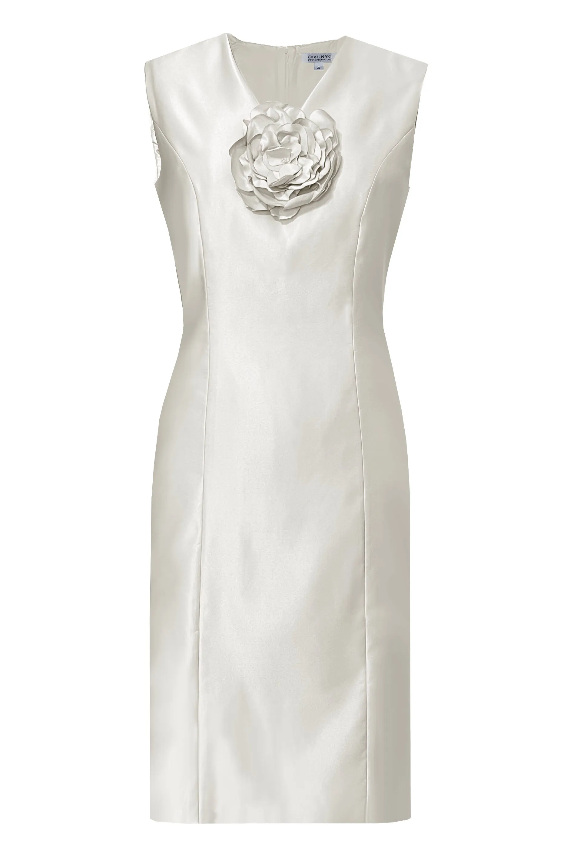 Ainsley Sheath Cocktail Dress with Flower Detail