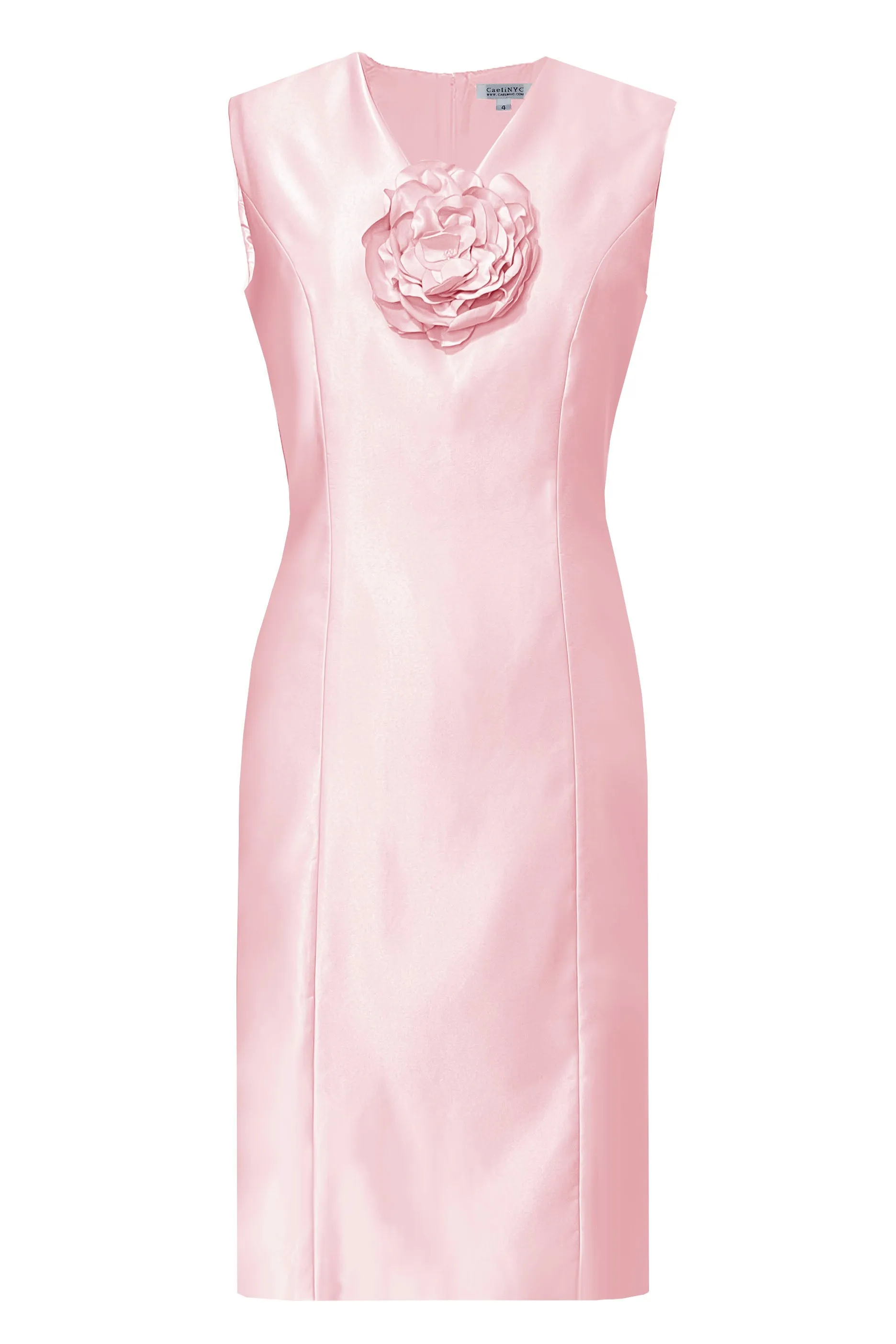 Ainsley Sheath Cocktail Dress with Flower Detail