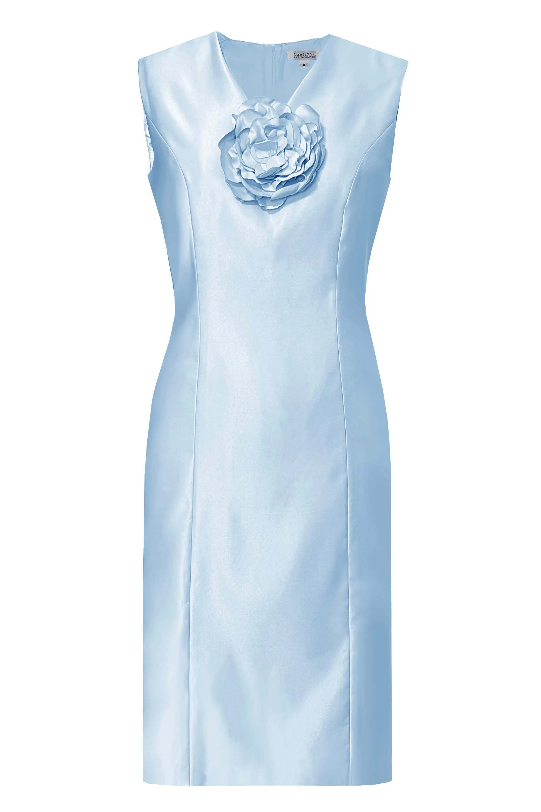 Ainsley Sheath Cocktail Dress with Flower Detail