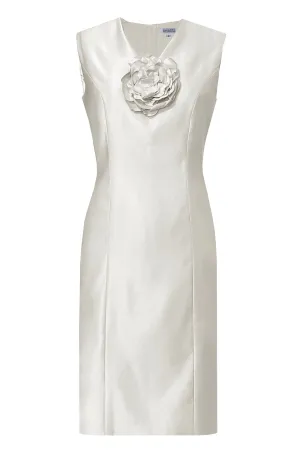 Ainsley Sheath Cocktail Dress with Flower Detail