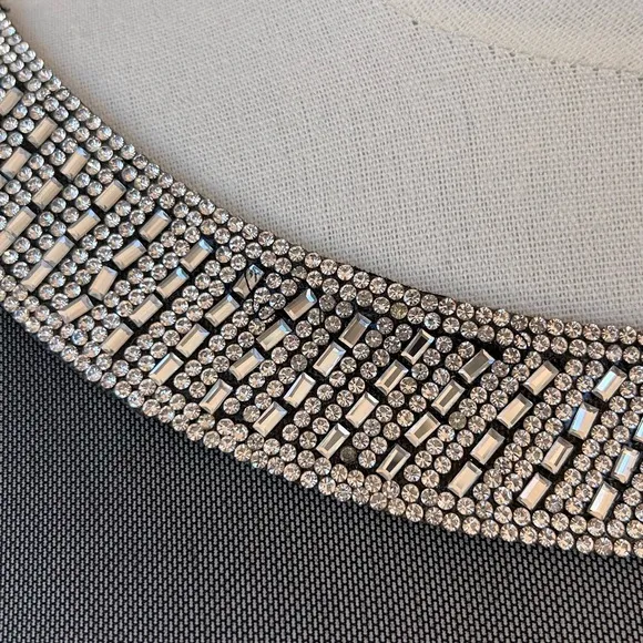 Alex Evenings Rhinestone Collar Black Formal Dress 6P‎ NWT