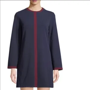 Alexia Admor Flare-Sleeve Contrast-Seam Sheath