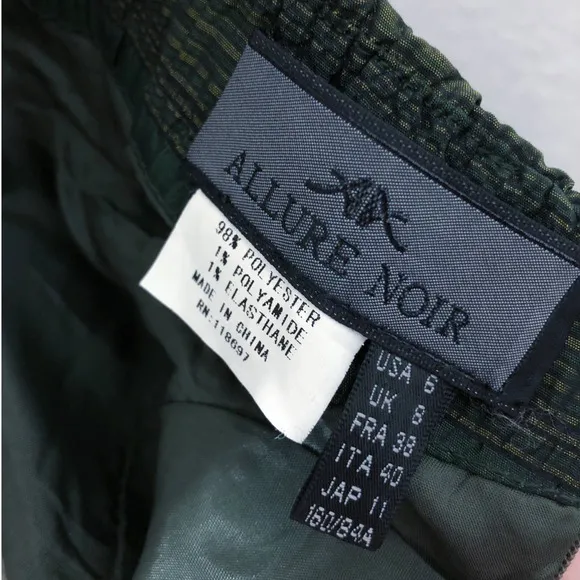 Allure Noir Green Strapless Plaid Check Pattern Fit Flare Dress
