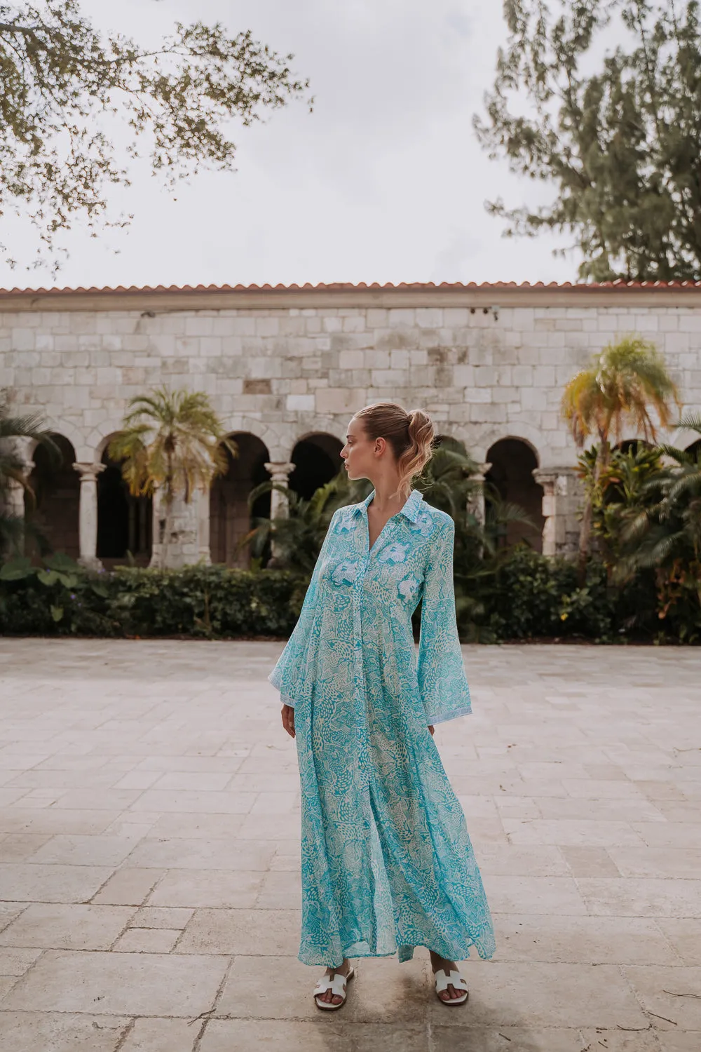 ALTHEDA DRESS - ANIMAL BLUE