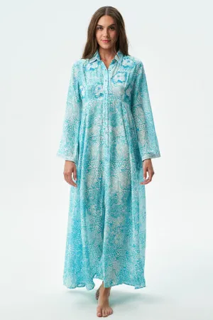 ALTHEDA DRESS - ANIMAL BLUE