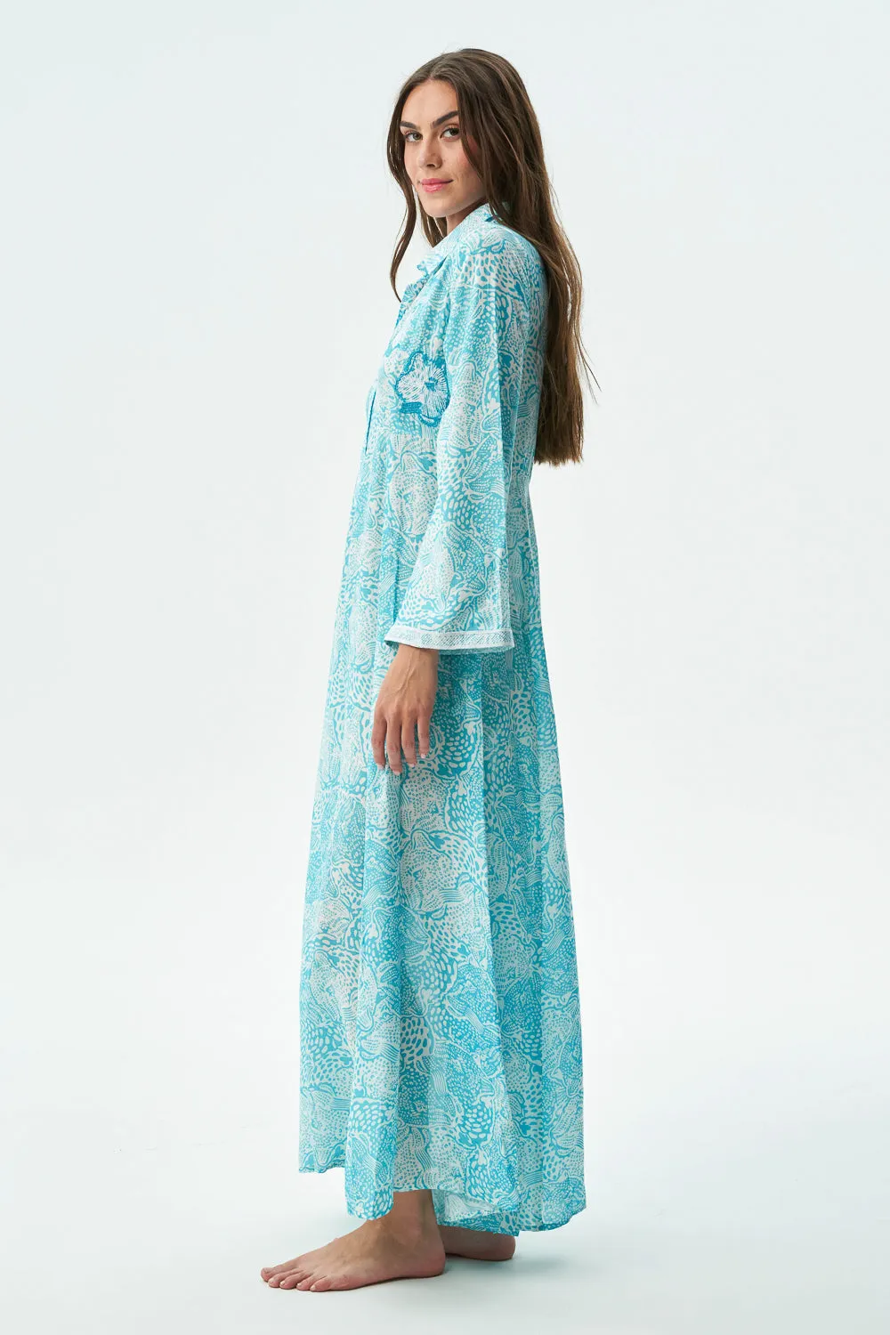 ALTHEDA DRESS - ANIMAL BLUE