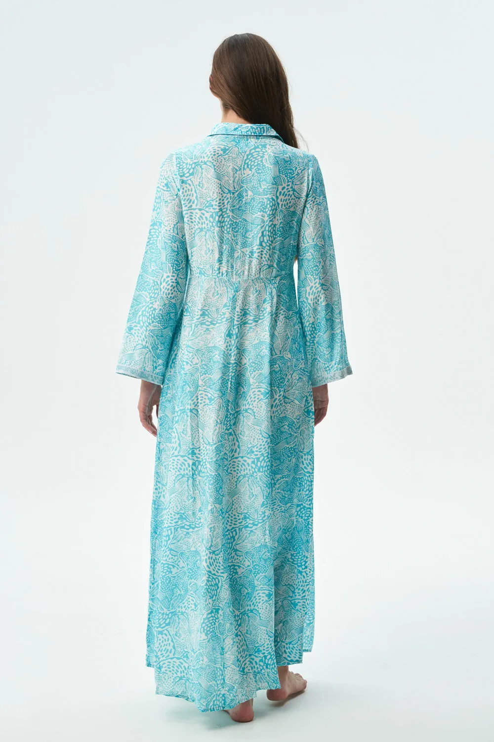 ALTHEDA DRESS - ANIMAL BLUE