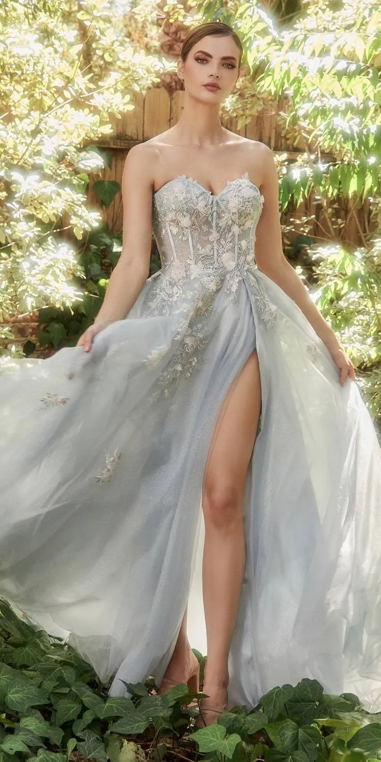 Andrea & Leo A1089 Penelope Blossom Gown with Overskirt