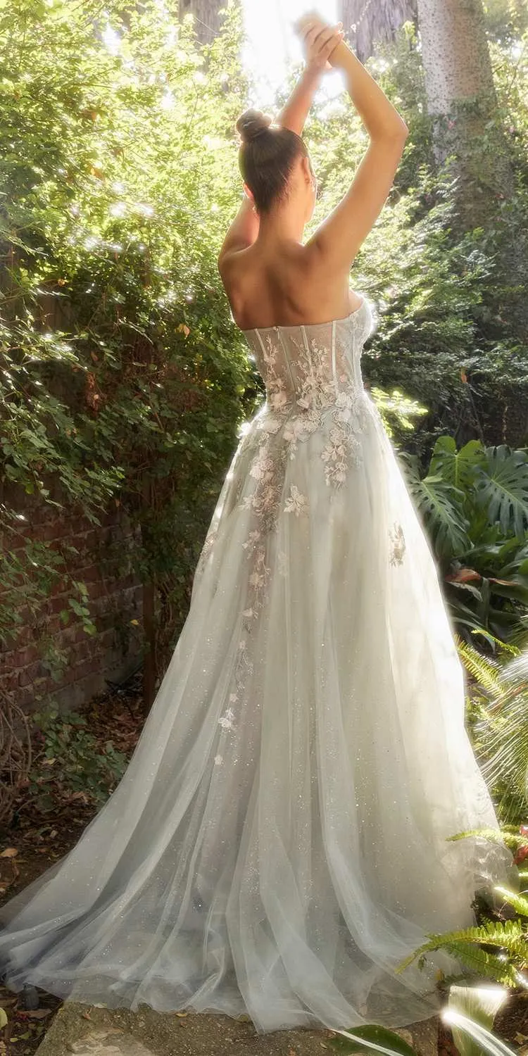 Andrea & Leo A1089 Penelope Blossom Gown with Overskirt