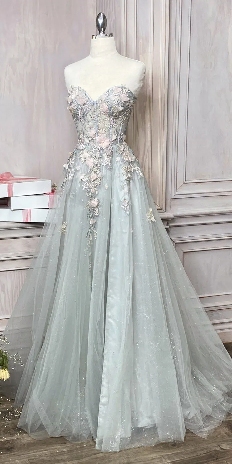 Andrea & Leo A1089 Penelope Blossom Gown with Overskirt