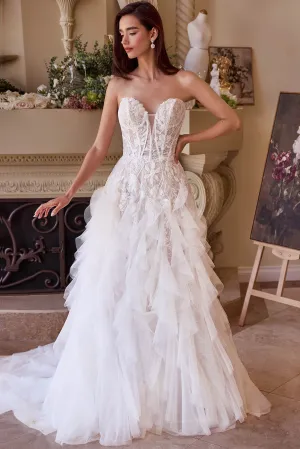 Andrea & Leo WL016 Strapless Drop Waist Cascading Wedding Dress