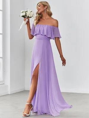 Angelina Lavender off shoulder bridesmaid dress s10-12 Express NZ wide