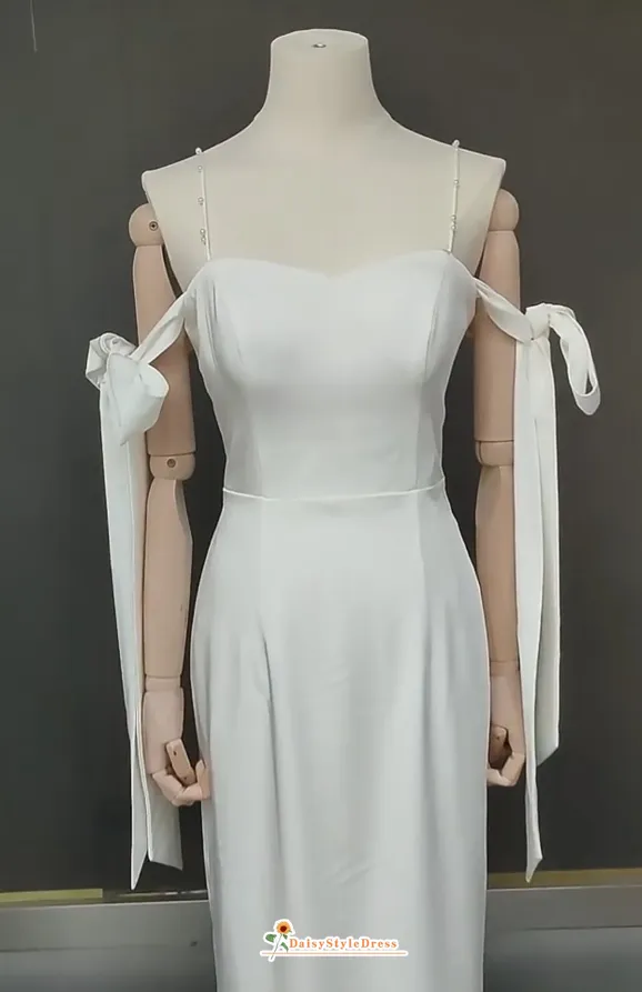 Ankle Length Sheath Reception Wedding Dress