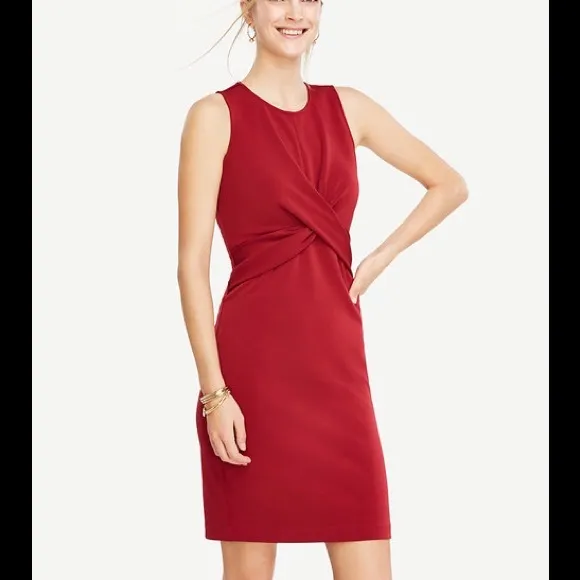 Ann Taylor twist sheath dress.
