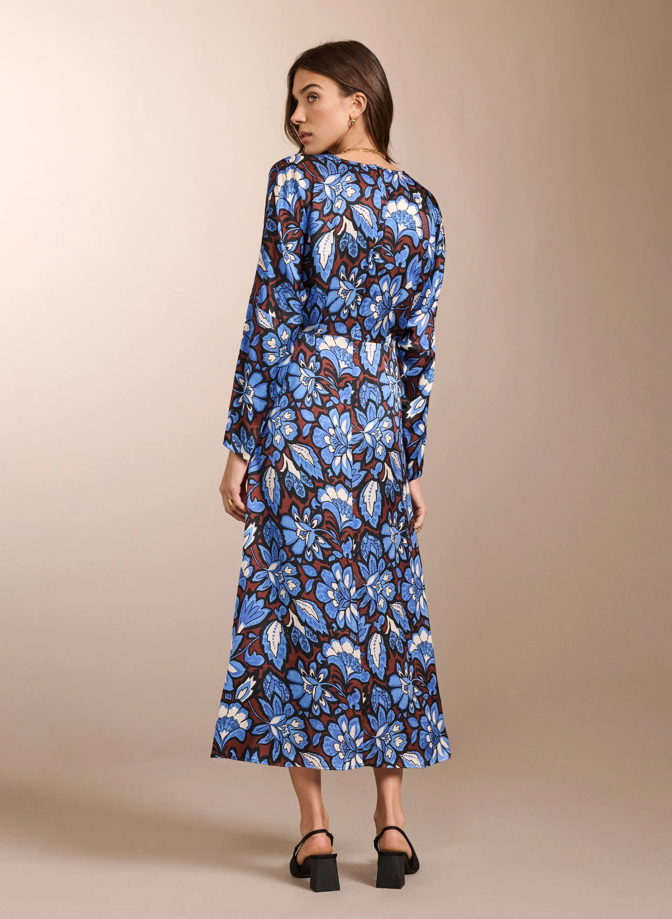 Arabella LENZING™ ECOVERO™ Recycled Dress | Blue Floral Saraca