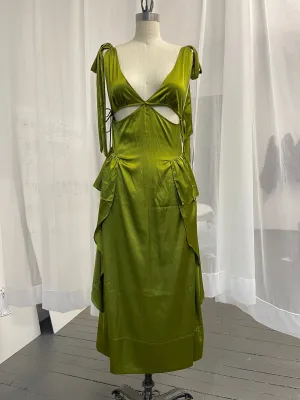 Arugula Satin Dress