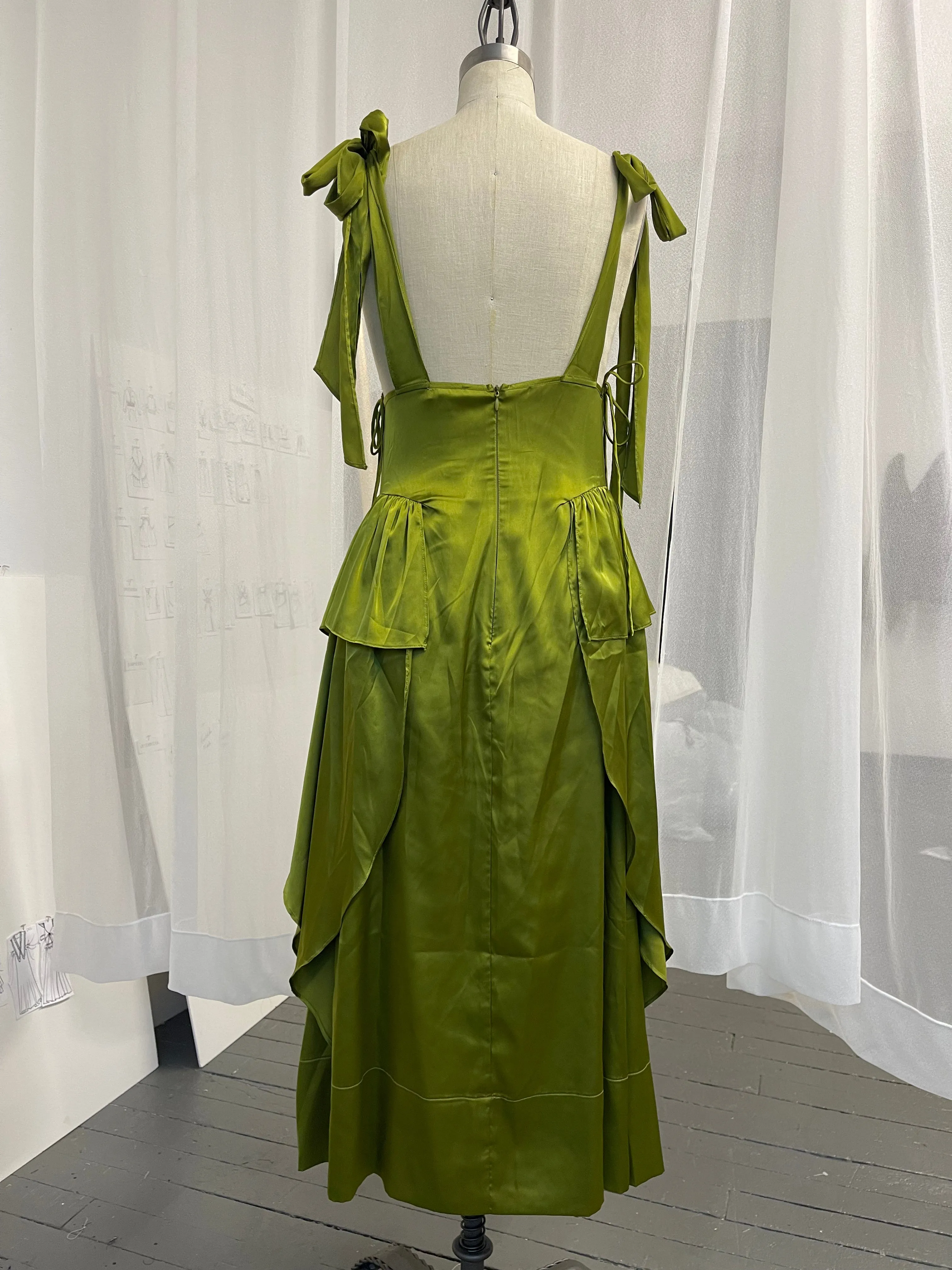 Arugula Satin Dress