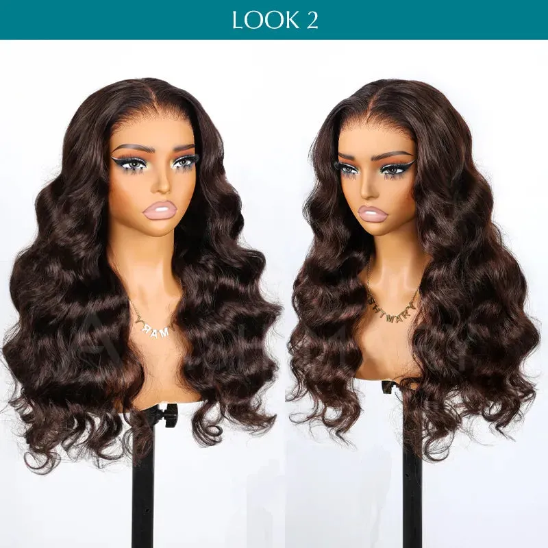 Ashimary PairUp Zippable Wig Highlight Body Wave Optional Replaceable Zip Lace Top 2 in 1