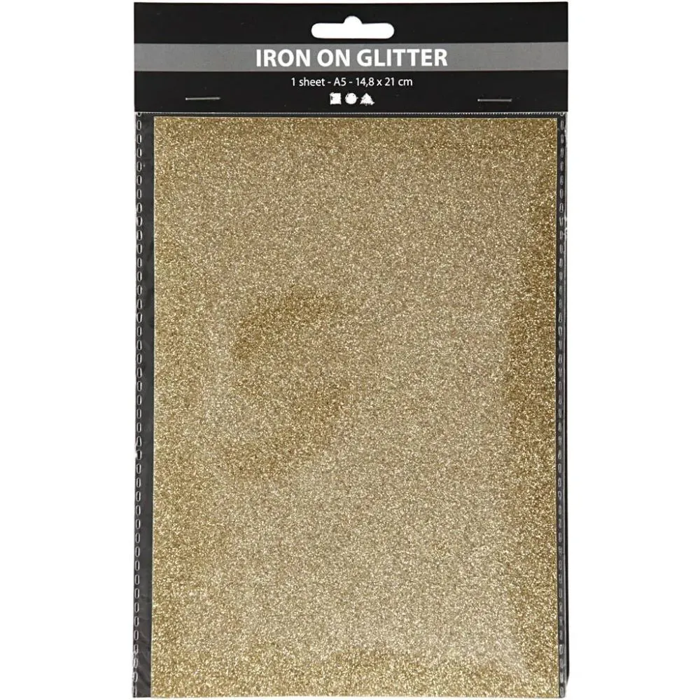 Assorted Sheet Glitter Paper Iron Washable Transfer Foil Decorations A5 15x21 cm