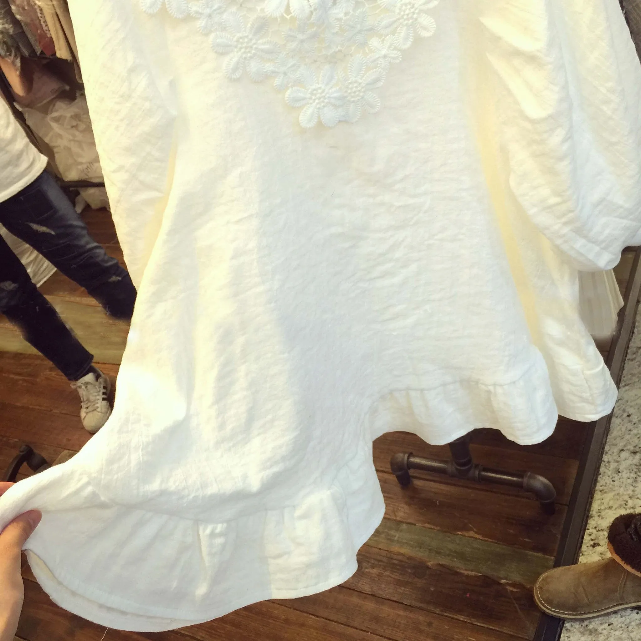 Astilbe Lace Top in Navy