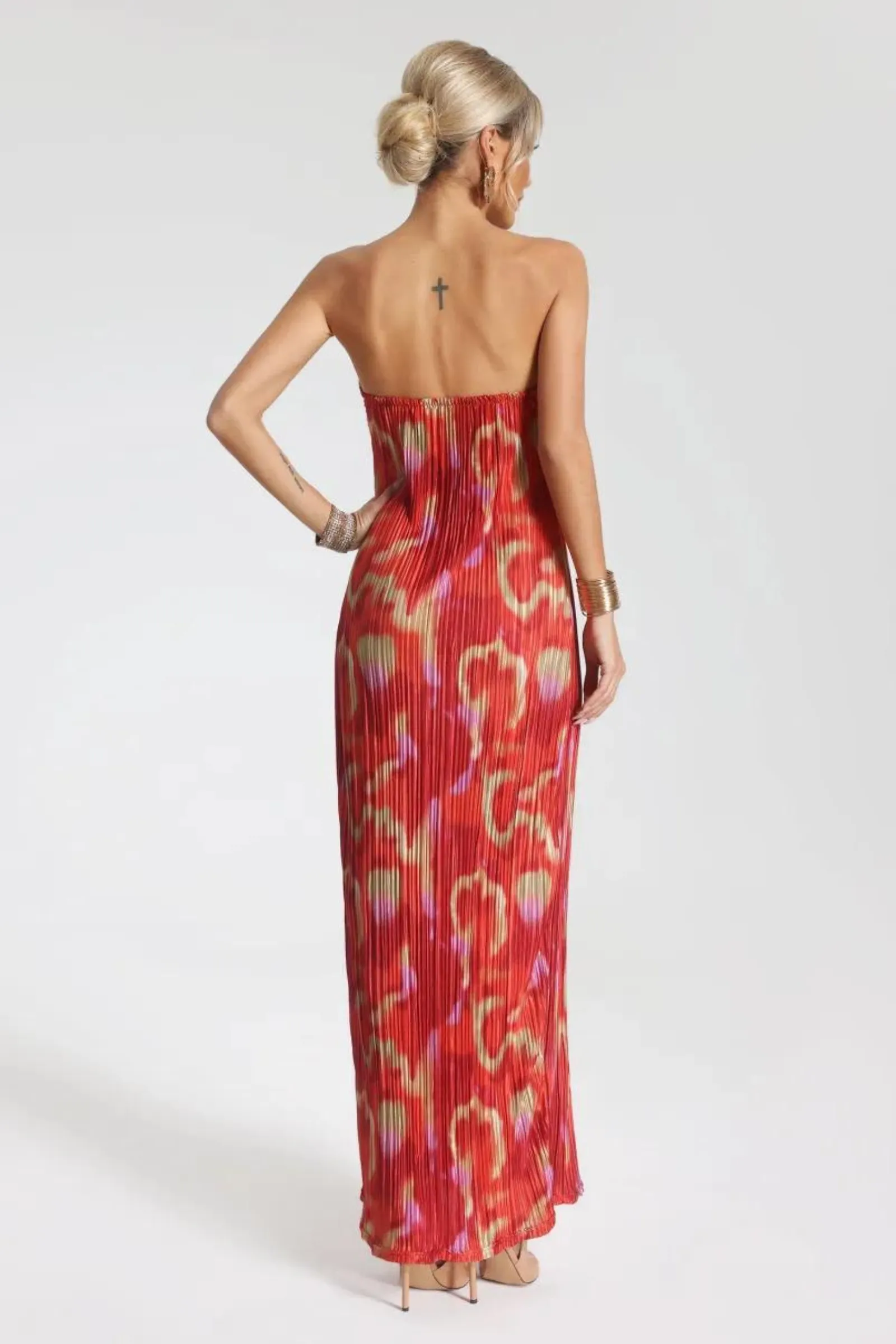 Aurora Strapless Mesh Gown- Miss Molly brand