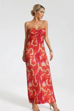 Aurora Strapless Mesh Gown- Miss Molly brand