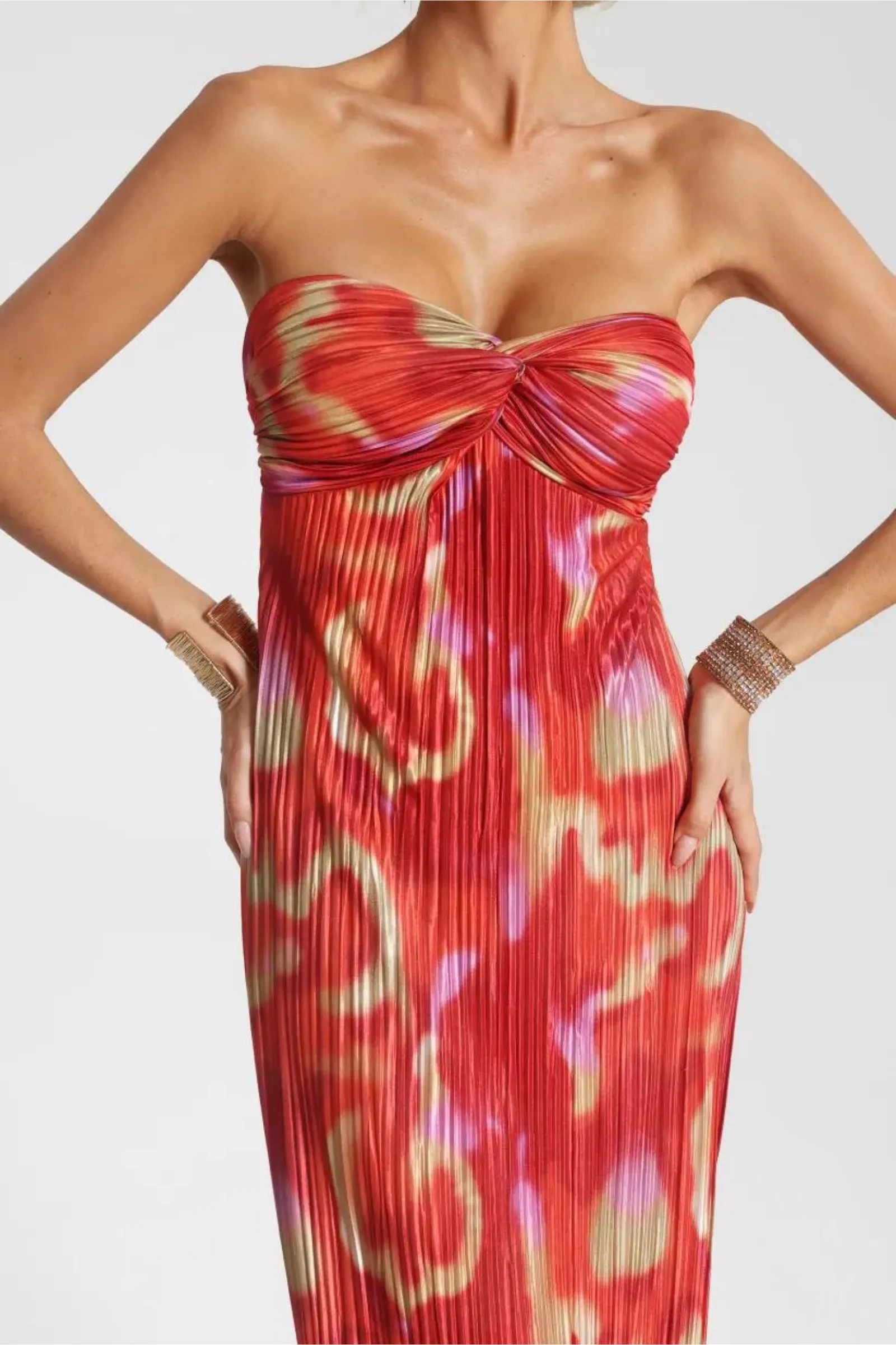 Aurora Strapless Mesh Gown- Miss Molly brand