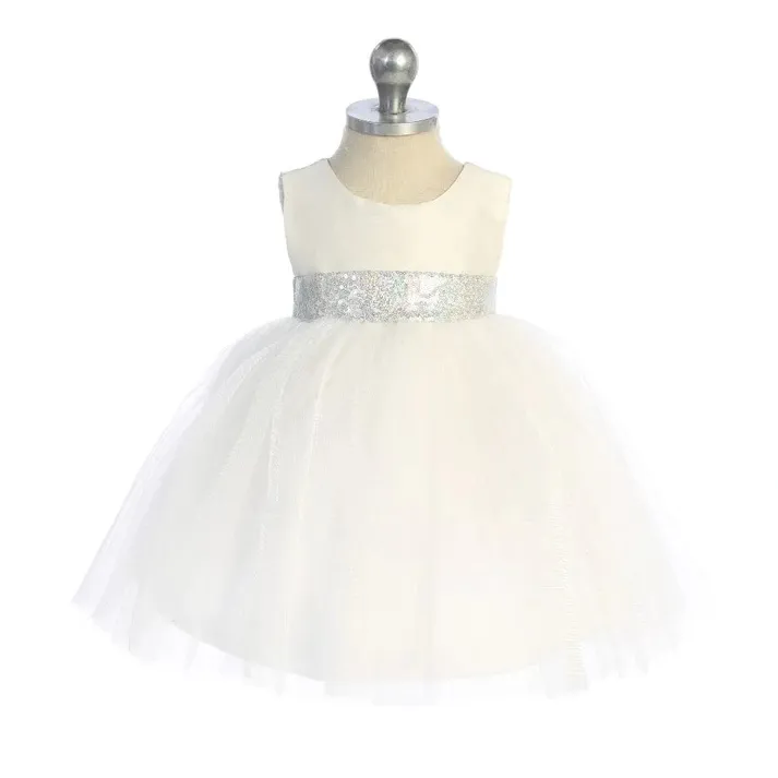 Baby Belle of the Ball Dress - Silver