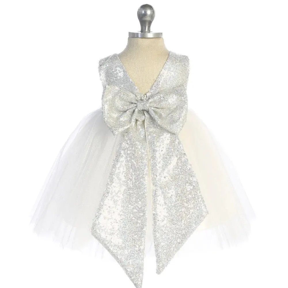 Baby Belle of the Ball Dress - Silver