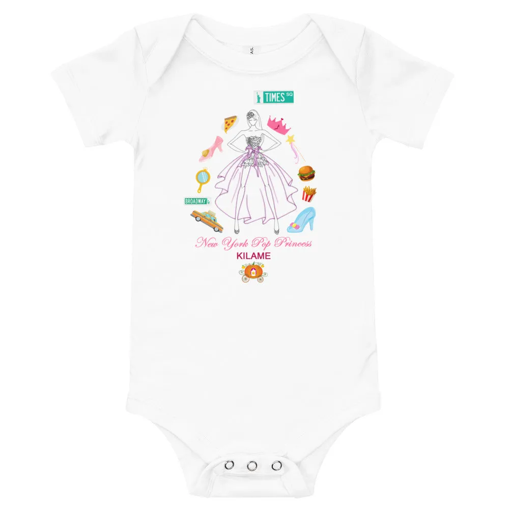 Baby body short sleeve one piece 'Pink Princess'
