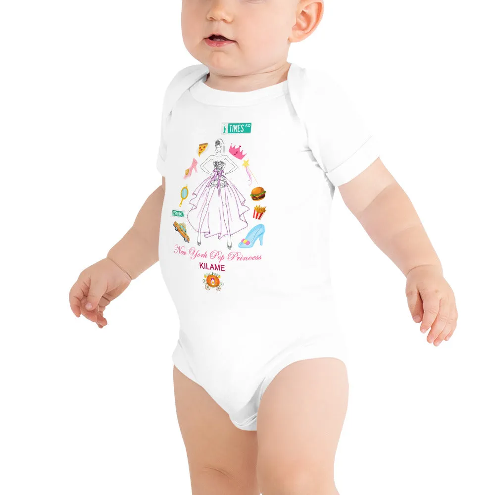 Baby body short sleeve one piece 'Pink Princess'