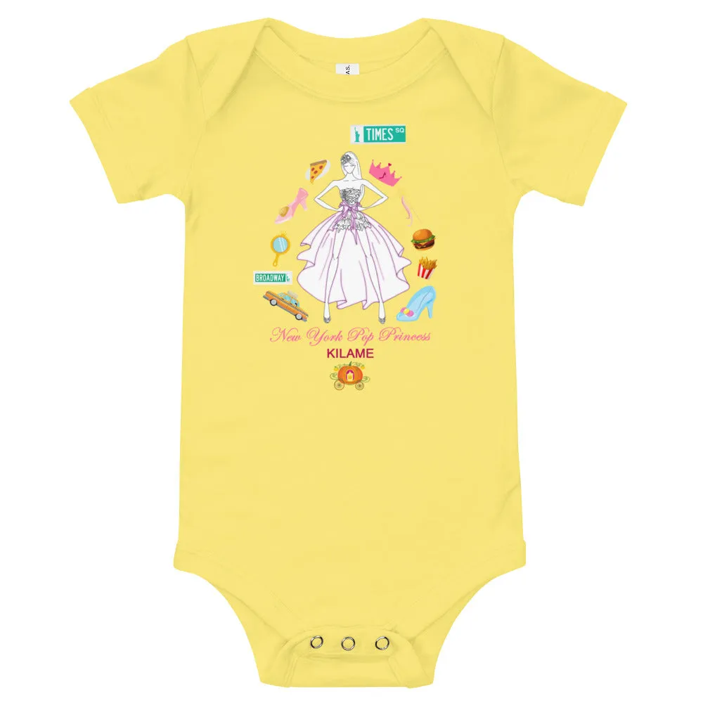 Baby body short sleeve one piece 'Pink Princess'