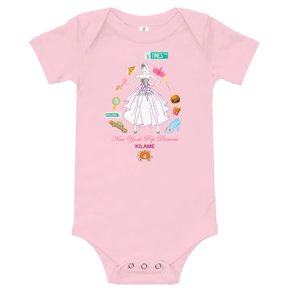 Baby body short sleeve one piece 'Pink Princess'