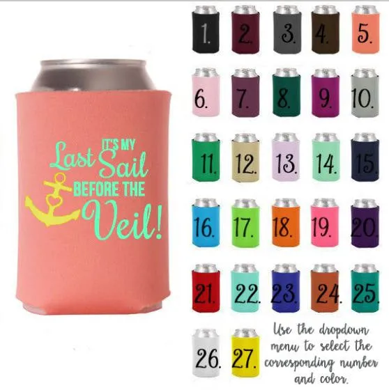 Bachelorette Party Hashtag Glitter Can Cooler