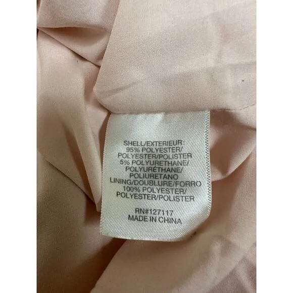 Badgley Mischka Size 12 Sleeveless Knee Length Sheath Dress Baby Pink Croquet